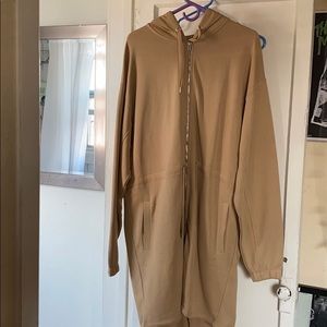 Long trench style hoodie